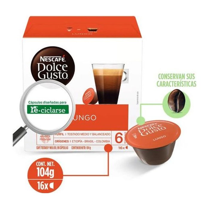 Nescafe Dolce Gusto Lungo 10 Capsulas