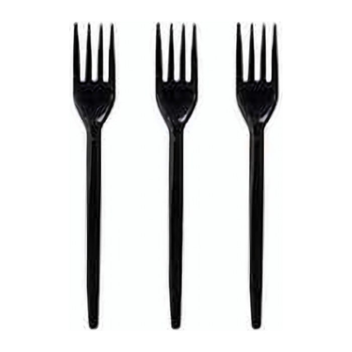 Tenedor Mediano Negro 1000pzs